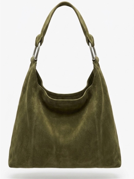 Free People Handbags - Free People Olive Suede Hobo Shoulder Bag